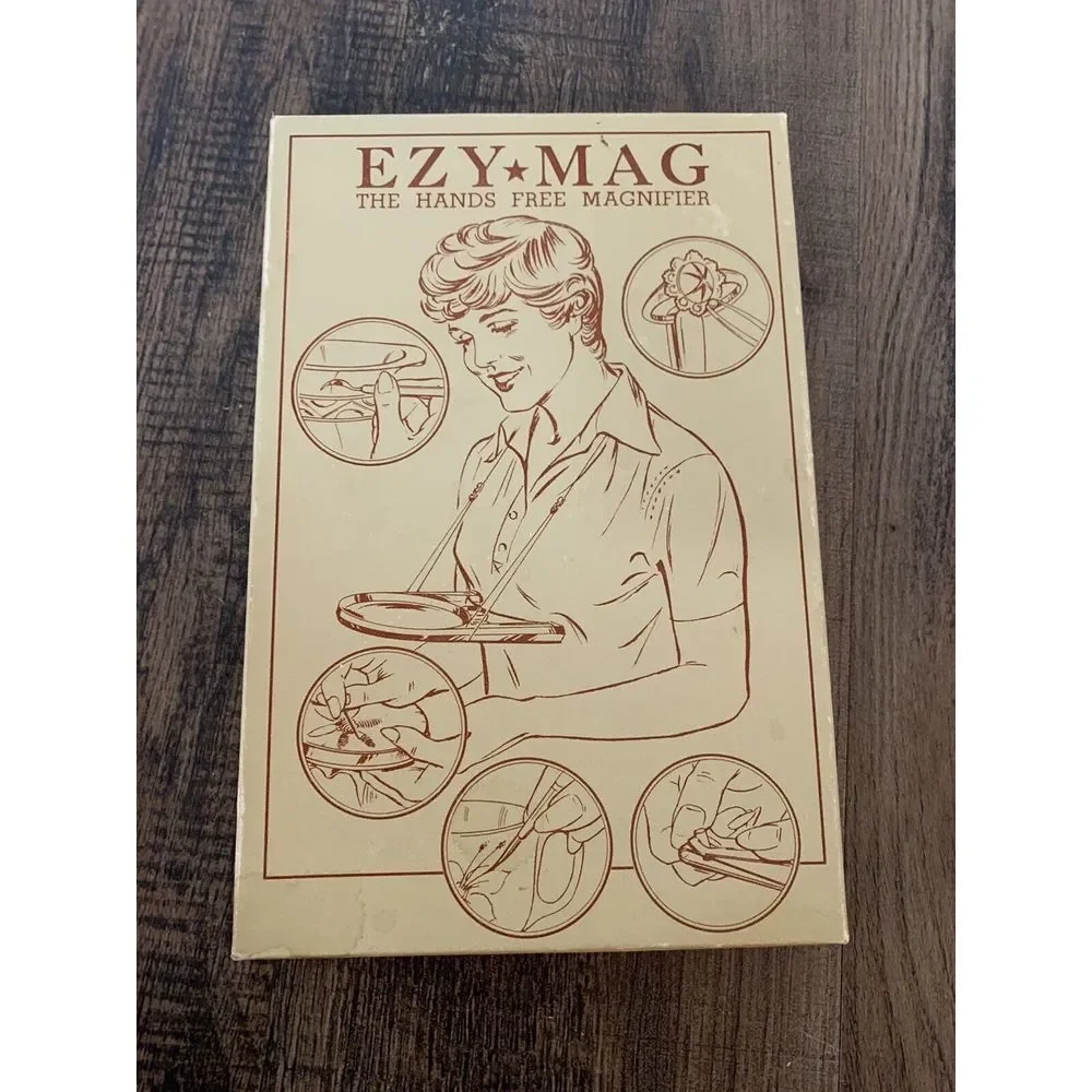 Vintage EZY MAG Hands Free Magnifying Glass Vision Adjustable Donegan Optical Co